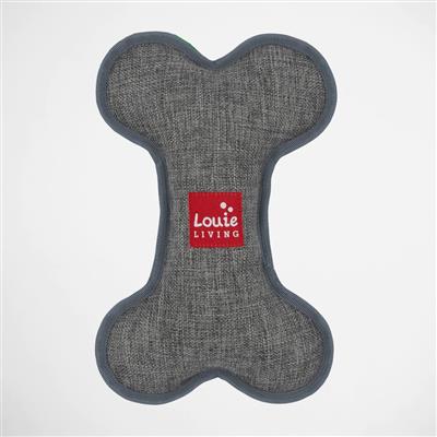 Gray bone shaped dog toy