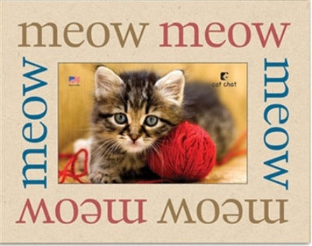 Dog Speak Meow Meow Meow Cat Picture Frame