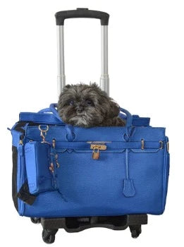 A Pet with Paws Cobalt Blue Madison Carrier With Pet-Trek®