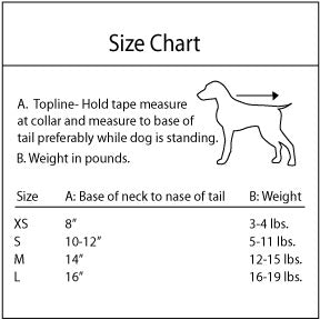 Max's Closet Size Chart