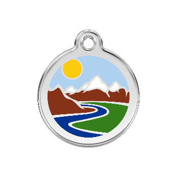 Red Dingo Mountains Pet ID Tag