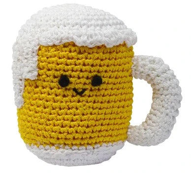 Knit Knacks Mugsy Beer Dog Toy