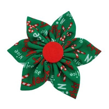 Huxley & Kent Naughty & Nice Pinwheel Dog Collar Bow