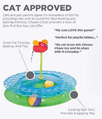 Cheese Chase Catnip Track Cat Toy