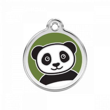 Red Dingo Green Panda Pet ID Tag