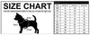 Parisian Pet Dog Pajamas Size Chart