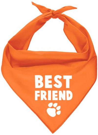 Parisian Pet Orange Best Friend Tie On Dog Bandana