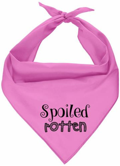 Parisian Pet Pink Spoiled Rotten Tie On Dog Bandana