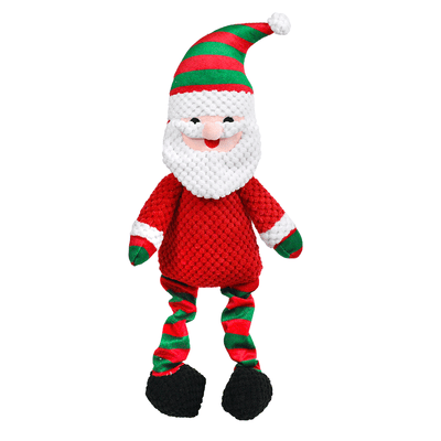 Holiday Bungee Leg Dog Toy - Elf, Reindeer or Santa - 18"