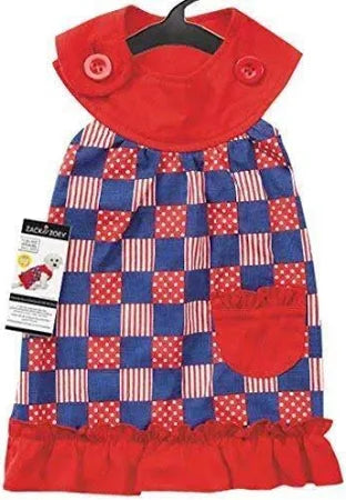 Patriotic Pooch Patchwork Dress with SPF 40