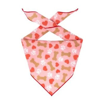 The Paisley Paw Paws, Bones & Hearts Dog Bandana