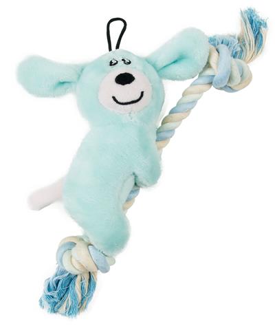 'Broom-Lick' Plush and Jute Rope Squeaking Newborn Cat and Dog Toy