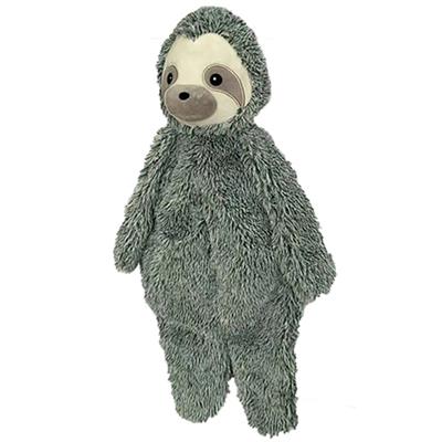Plush toy sloth on a white background