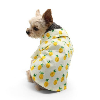 Dog wearing Dogo Yellow Pineapple Dog Shirt