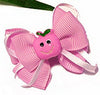 Doggie Design Happy Face Pink Apple Dog Hair Bow