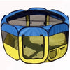 Pet LIfe Blue & Yellow Lightweight Easy Folding Collapsible Travel Pet Playpen