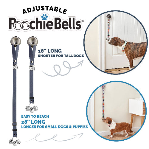 PoochieBells Dog Potty Training Doorbells with dogs on white background