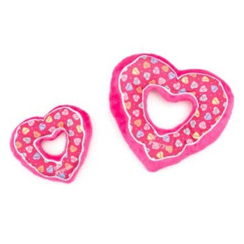 The Worthy Dog Pink Puppy Love Heart Dog Toy