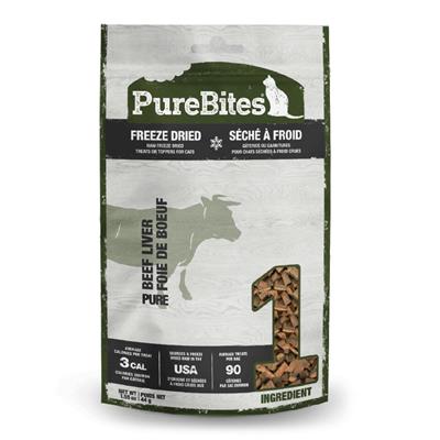 Pure Bites Freeze Dried Single Ingredient Cat Treats Beef Live Flavor 