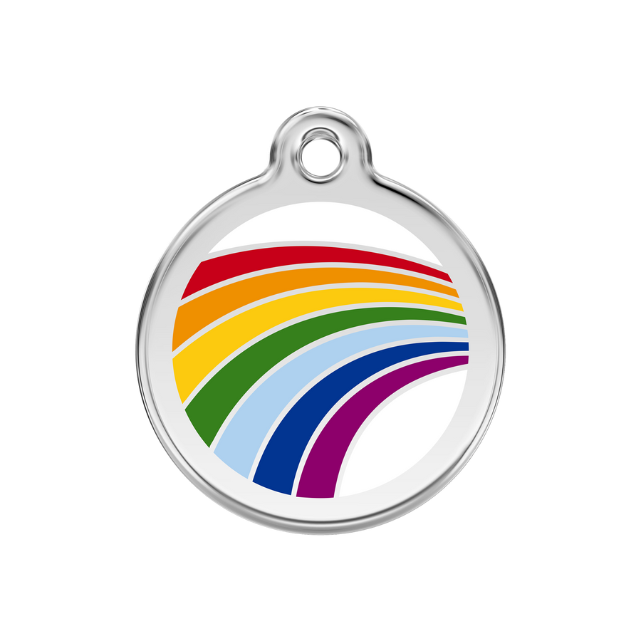 Red Dingo Rainbow Pet ID Tag