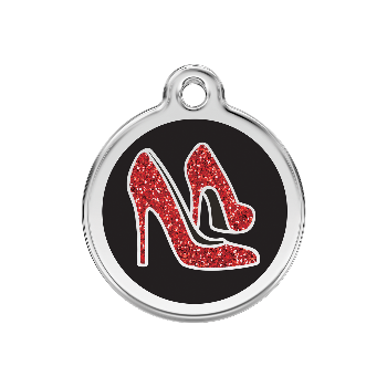 Red Dingo Red Shoe Glitter Pet ID Tag