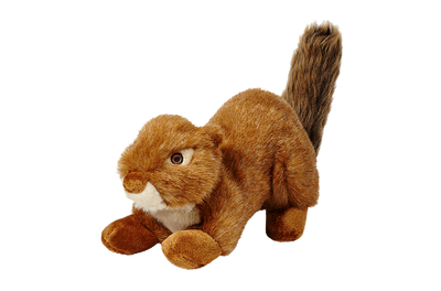 Fluff & Tuff Squeakerless Red Squirrel Plush Dog Toy