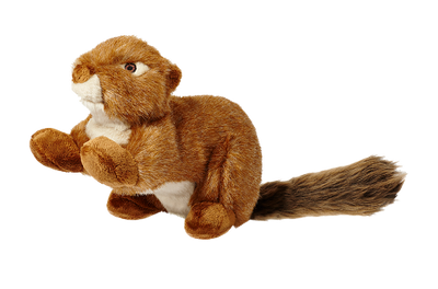 Fluff & Tuff Squeakerless Red Squirrel Plush Dog Toy