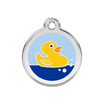 Red Dingo Rubber Duck Pet ID Tag
