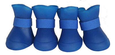 Pet Life ® Elastic Protective Multi-Usage All-Terrain Rubberized Dog Shoes-Blue