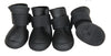 Pet Life ® Elastic Protective Multi-Usage All-Terrain Rubberized Dog Shoes-Black