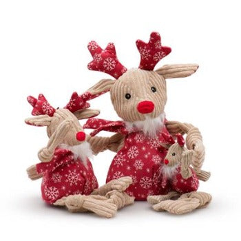 HuggleHounds Jingle All The Way Rudy Reindeer Dog Toy