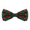 Huxley & Kent Green & Red Scottish Check Dog Bow Tie