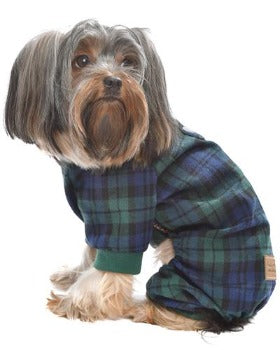 Parisian Pet Blue & Green Scottish Plaid Dog Pajamas