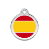Red Dingo Spanish Flag Pet ID Tag