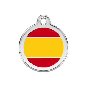 Red Dingo Spanish Flag Pet ID Tag