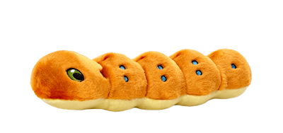 Fluff & Tuff Orange Spicy Caterpillar Dog Toy