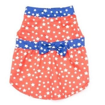 The Worthy Dog Red & Blue Stars Dog Dress