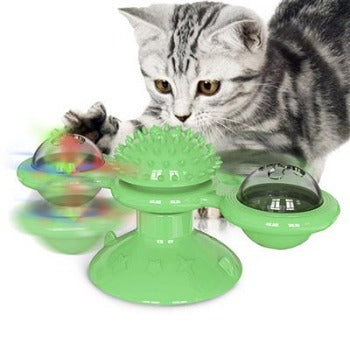 Green Pet Life® 'Sticky-Swipe' Interactive Suction Cup Kitty Cat Toy
