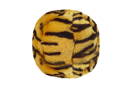Fluff & Tuff Tiger Ball Plush Dog Toy
