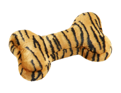 Fluff & Tuff Medium Tiger Dog Bone Toy