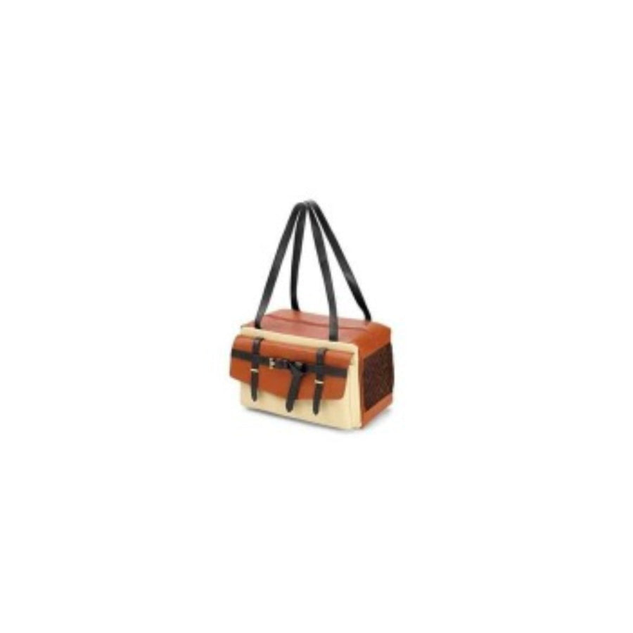 Justin Accessories Tan & Rust Colored Pet Carrier