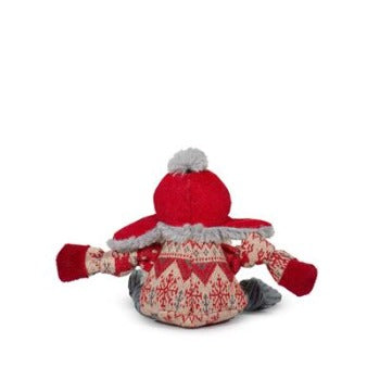 HuggleHounds Trapper Santa Hat Gnome Knottie Dog Toy