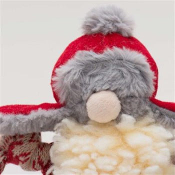 HuggleHounds Trapper Santa Hat Gnome Knottie Dog Toy