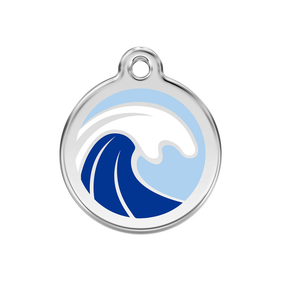 Red Dingo Wave Pet ID Tag