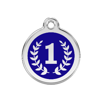 Red Dingo Dark Blue Winner Pet ID Tag