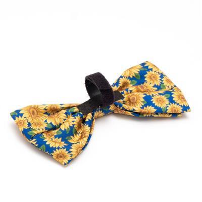 Floral patterned bow tie on a white background