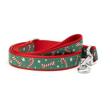 Dog leash with Christmas pattern on a white background