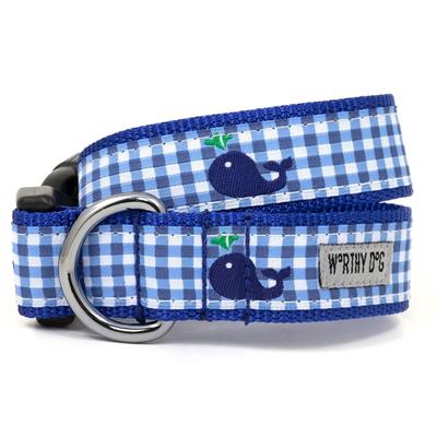 Gingham Whale Collar & Leash Collection