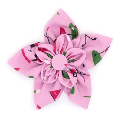 Pink collar flower with golf pattern on a white background