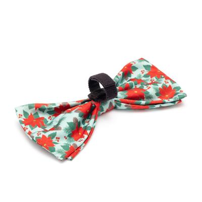Floral patterned bow tie on a white background